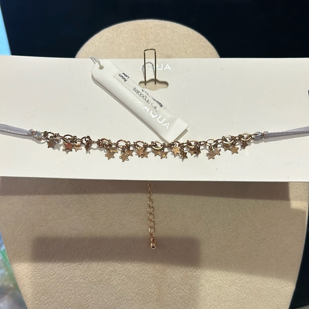 Multi-Stars Celestial Gray Velvet Silk Choker Necklace-Boutique